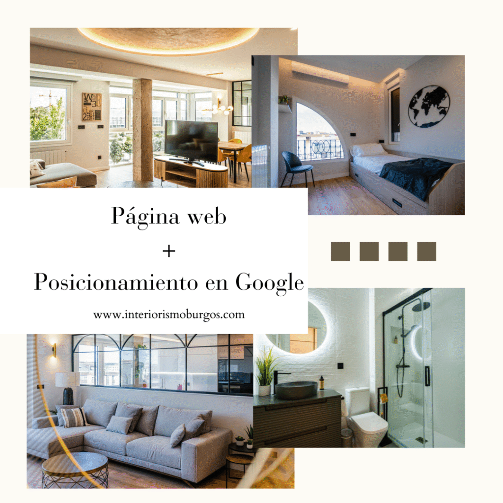 Diseño web y posicionamiento SEO en Google My Business para interiorismo en Burgos