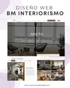 Diseño web en Burgos para estudio de interiorismo con posicionamiento SEO.