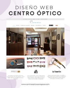 Diseño de página web para centro óptico Zaragoza