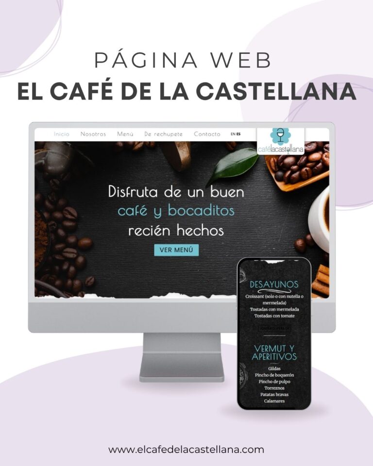 Diseño web para cafetería en Burgos, agencia de marketing