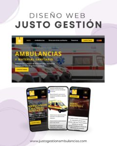 Diseño web en Burgos para empresa de gestión de ambulancias, agencia marketing en Burgos